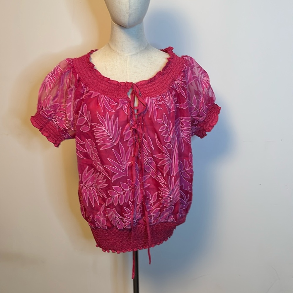 JA JA & CO red and pink floral top size 3XL BNWT